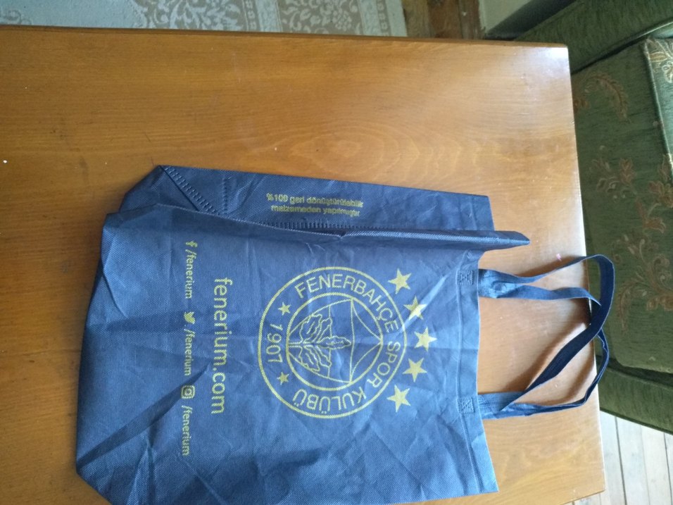 Mavi Spor Temalı Kadın Tote Çanta - Görsel 3