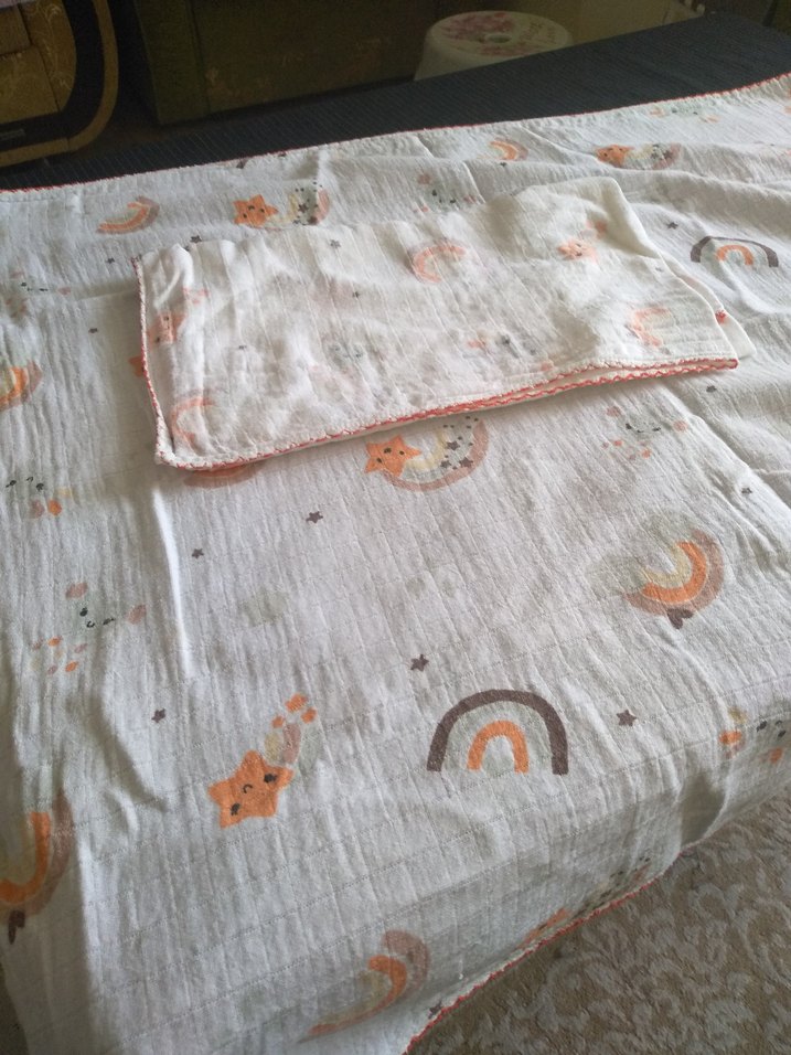 Nakışlı Pamuk Bebek Battaniyesi - Görsel 3