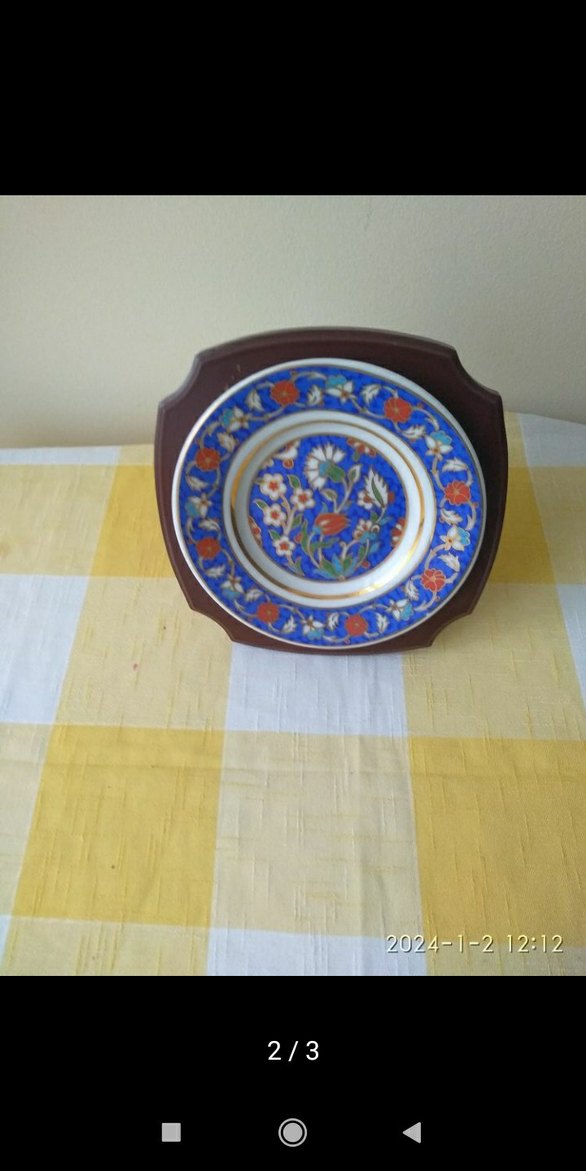 Etnik Desenli Mavi Tabak - Görsel 2