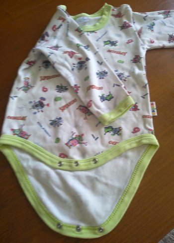 Renkli Baskılı Pamuklu Bebek Çıtçıtlı Body