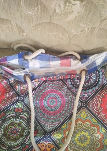 Beden çeşitli Renk Desenli Bohem Kadın Çanta Tokalı