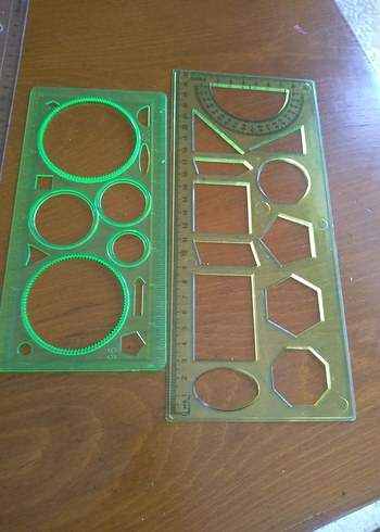 Beden Şeffaf ve Yeşil Model Kit Cetvelleri