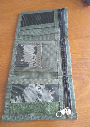 Gri Kamuflaj Erkek Cüzdanı Komando İşlemeli - Görsel 2