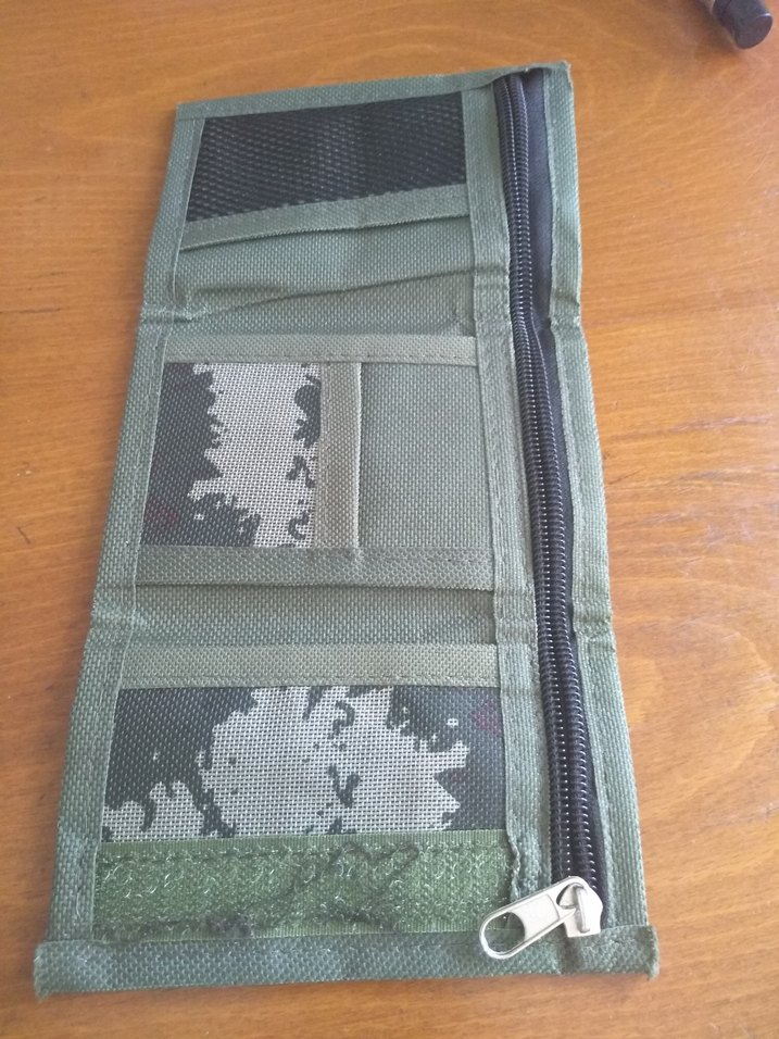 Gri Kamuflaj Erkek Cüzdanı Komando İşlemeli - Görsel 2