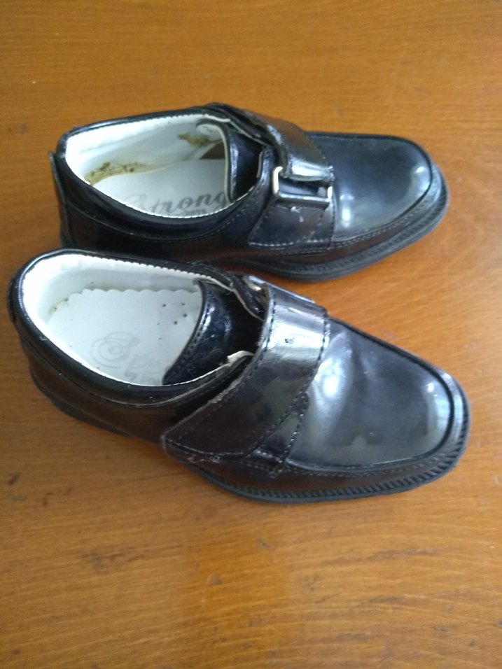 Parlak Siyah Tokalı Çocuk Özel Ayakkabı - Görsel 2