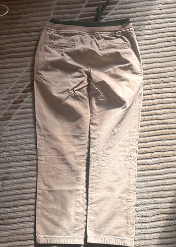 Bej Erkek Çocuk Kemerli Regular Fit Pantolon - Görsel 2