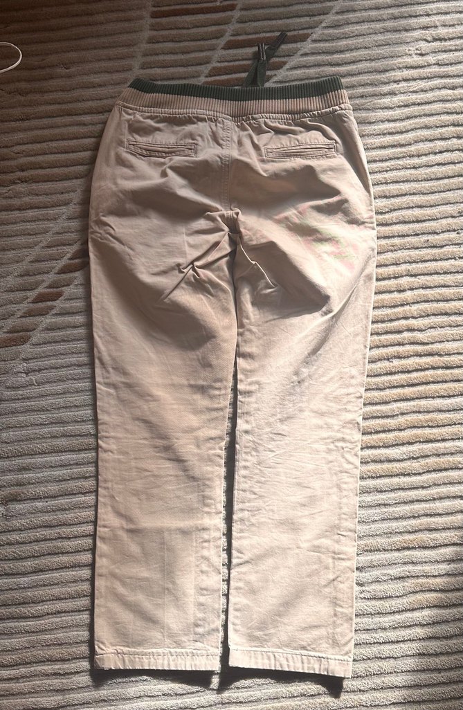 Bej Erkek Çocuk Kemerli Regular Fit Pantolon - Görsel 2