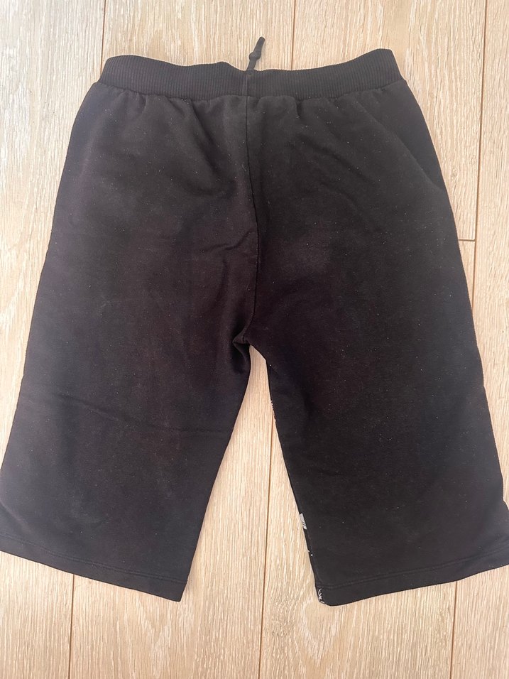 Renkli Desenli Siyah Rock Punk Erkek Şort - Görsel 3