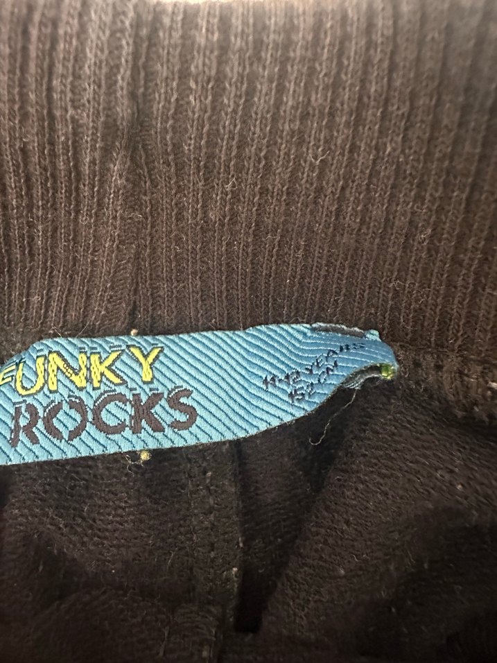 Renkli Desenli Siyah Rock Punk Erkek Şort - Görsel 2