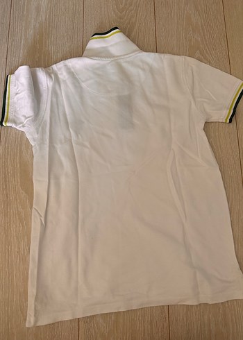 Doğa koleji 13-14 yaşBeyaz Pamuklu Kısa Kollu Polo Tişört - Görsel 5