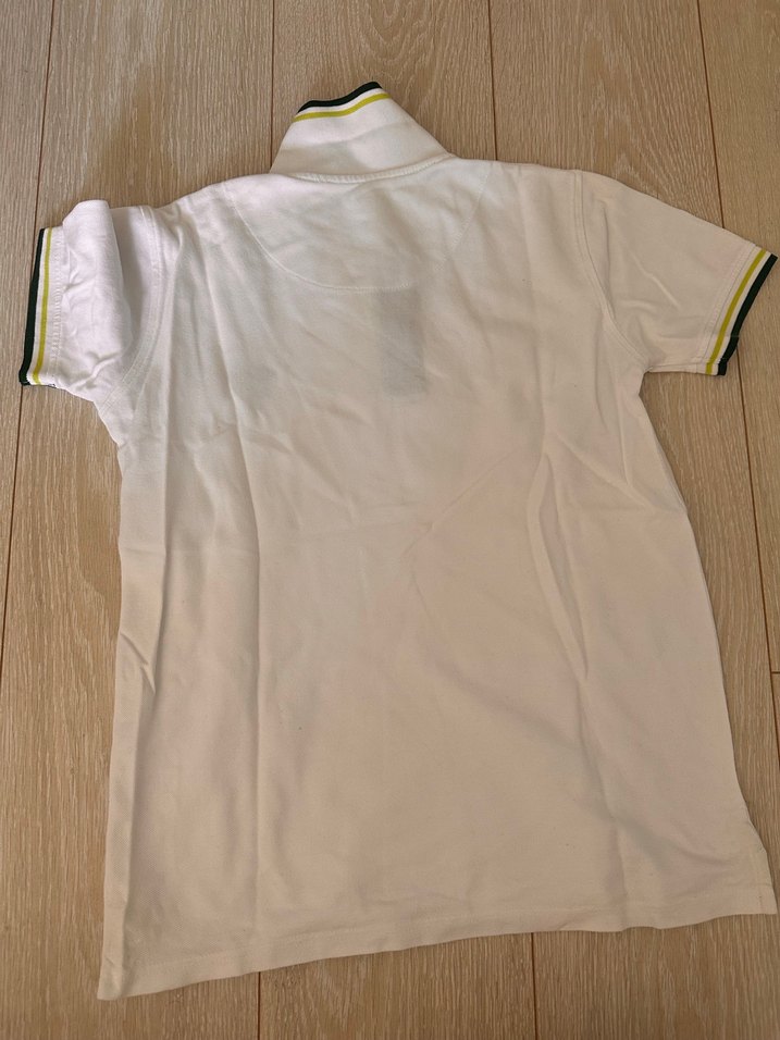 Doğa koleji 13-14 yaşBeyaz Pamuklu Kısa Kollu Polo Tişört - Görsel 5