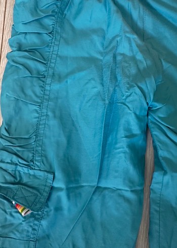 Turkuaz Kapüşonlu Fermuarlı Çocuk Ceketi ve pantolonu - Görsel 6
