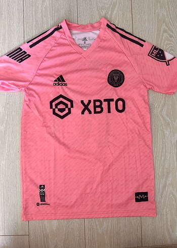 Erkek Pembe Kısa Kollu Spor forma messi