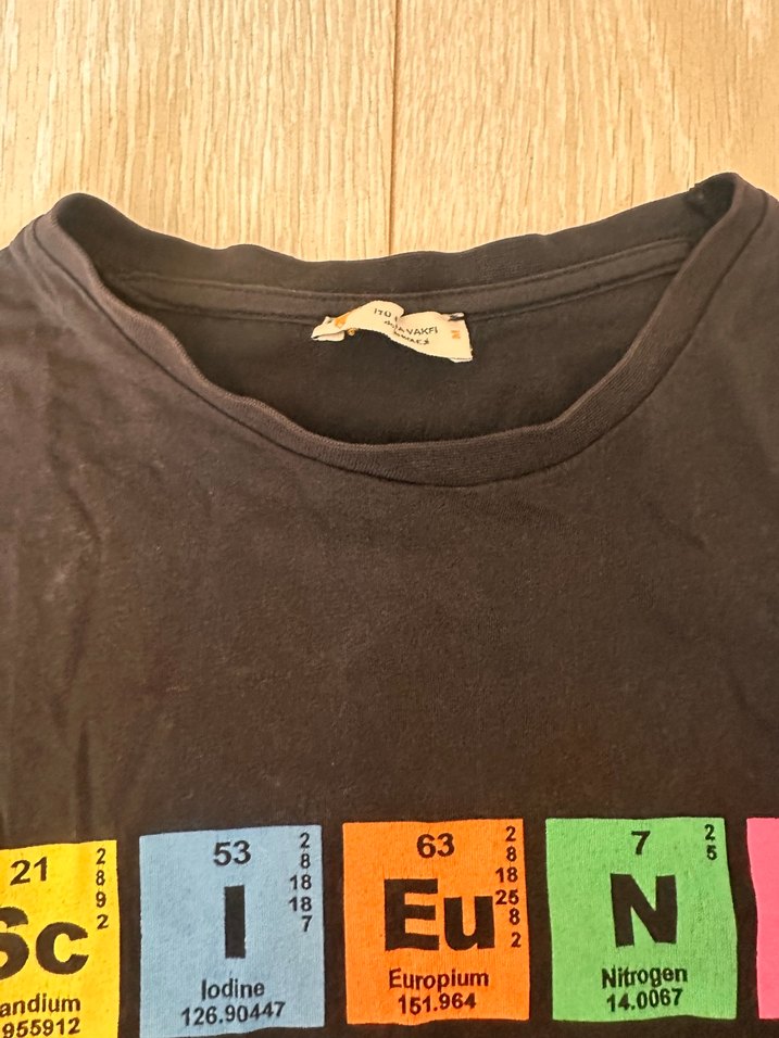 Doğa koleji Çocuk Siyah Baskılı Pamuklu Tişört - Görsel 2