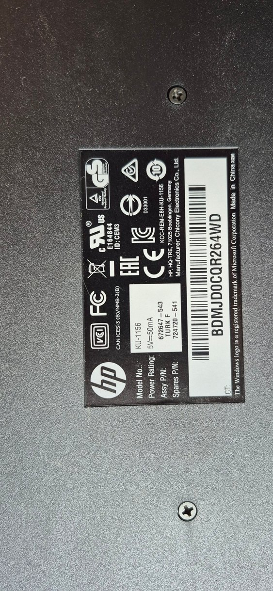 Kablolu HP Siyah F Klavye - Görsel 2