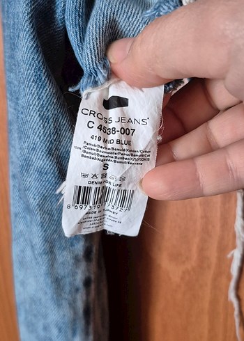 Düğmeli Crop Denim Ceket - Görsel 4