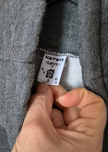 Gri Yüksek Boğazlı Kadın Sweatshirt - Görsel 3