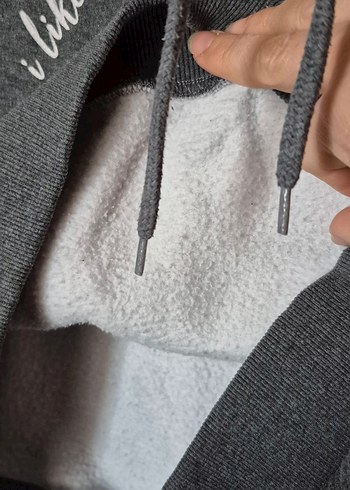 Gri Yüksek Boğazlı Kadın Sweatshirt - Görsel 4