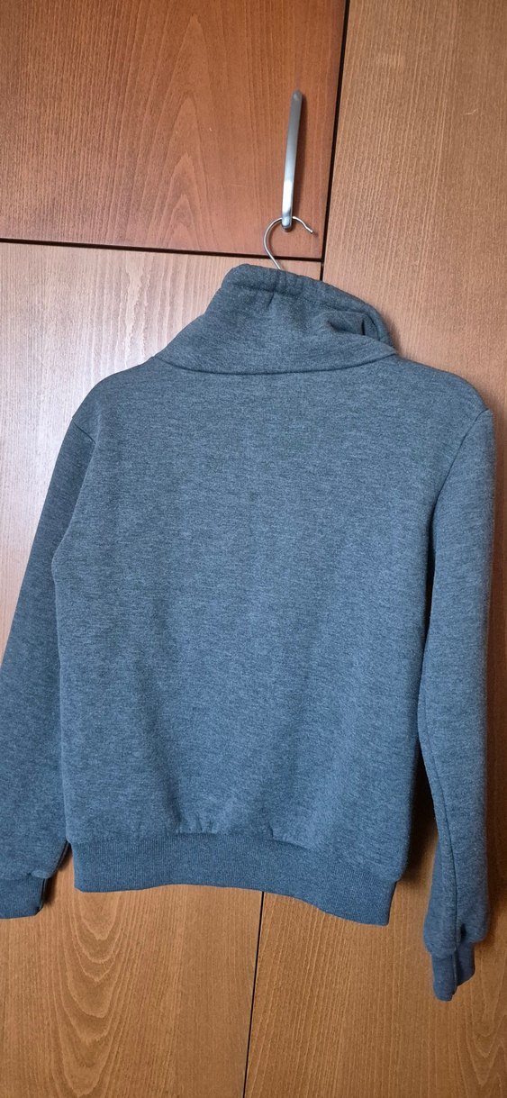 Gri Yüksek Boğazlı Kadın Sweatshirt - Görsel 2
