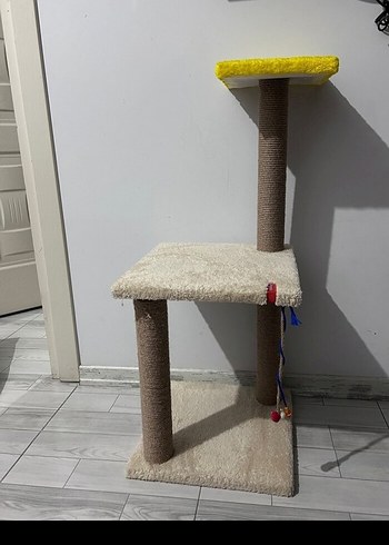 Beyaz ve Gri Kedi Tırmalama Tahtası - Görsel 4