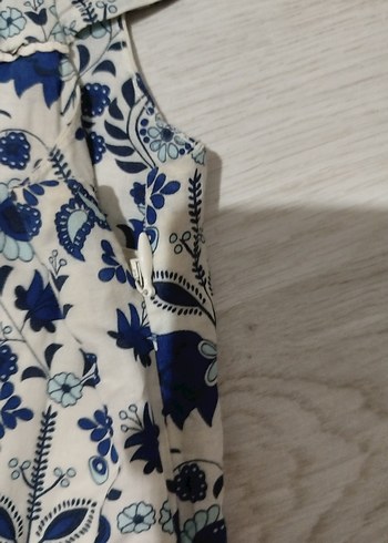 s Beden orijinal mavi marka desenli çiçekli bayan XS elbise