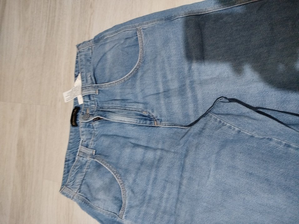 Kadın Mavi Bol Kesim Midi Kot Pantolon - Görsel 3