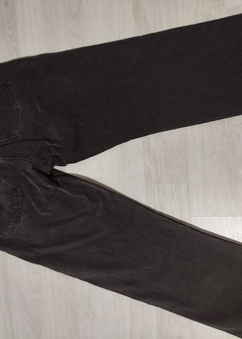 Gri Midi Boy Salaş Kadın Kot Pantolon - Görsel 6