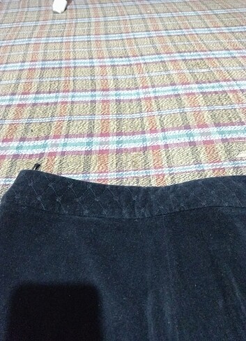 40 Beden siyah Renk Twist kadife pantolon 