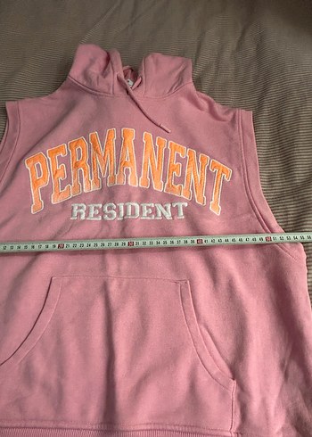 Pembe Baskılı Fermuarlı Kolsuz Sweatshirt - Görsel 4