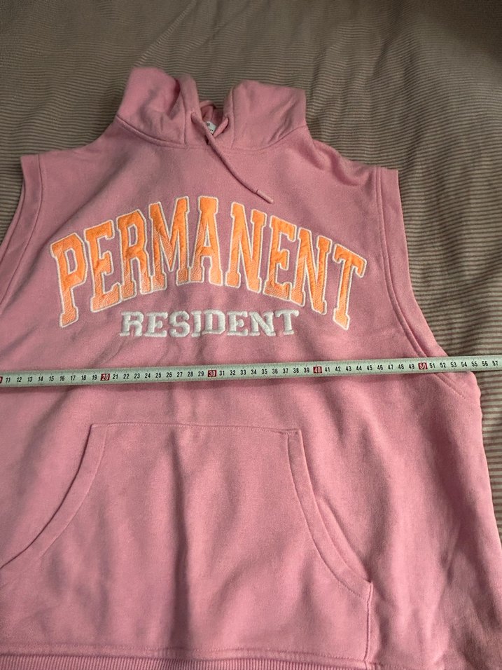 Pembe Baskılı Fermuarlı Kolsuz Sweatshirt - Görsel 4