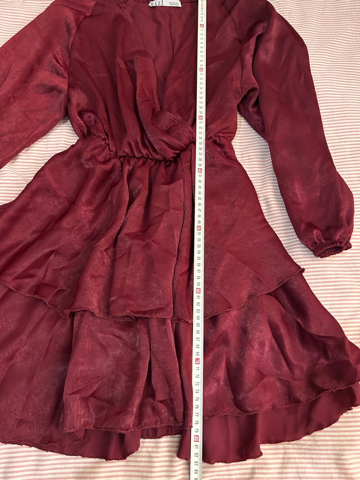 saten mini elbise - Görsel 2