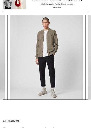 AllSaints Raven Zip Up Bomber Ceket - Görsel 7