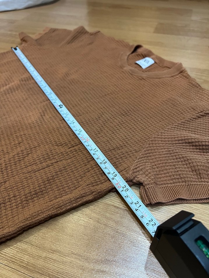 Zara Erkek Kahverengi Triko Tişört - Görsel 2