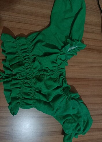 Yeşil mini üst /crop