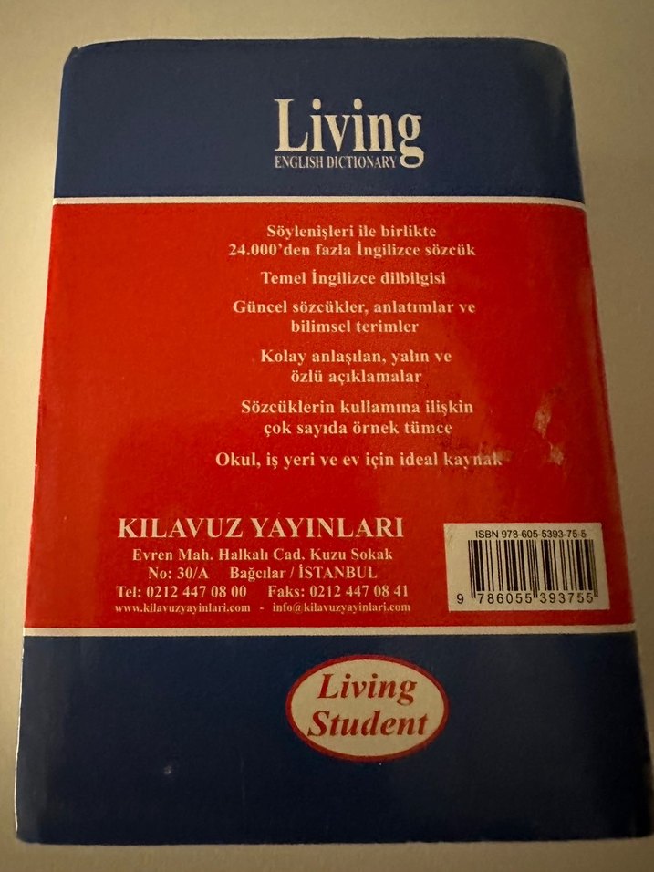 Living İngilizce-Türkçe Sözlük mini cep boy küçük okul - Görsel 2