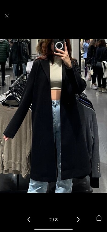 Zara Siyah Kaşe Zara Kaban