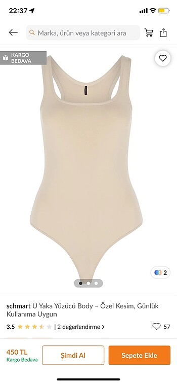 Krem rengi body