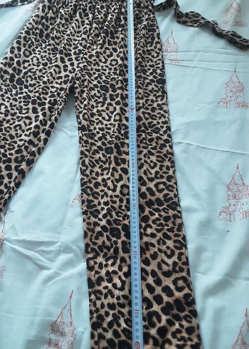 Leopar Desenli Uzun Kadın Tulum - Görsel 6