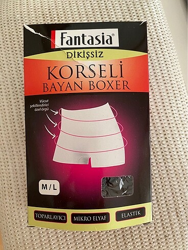 Korseli bayan boxer