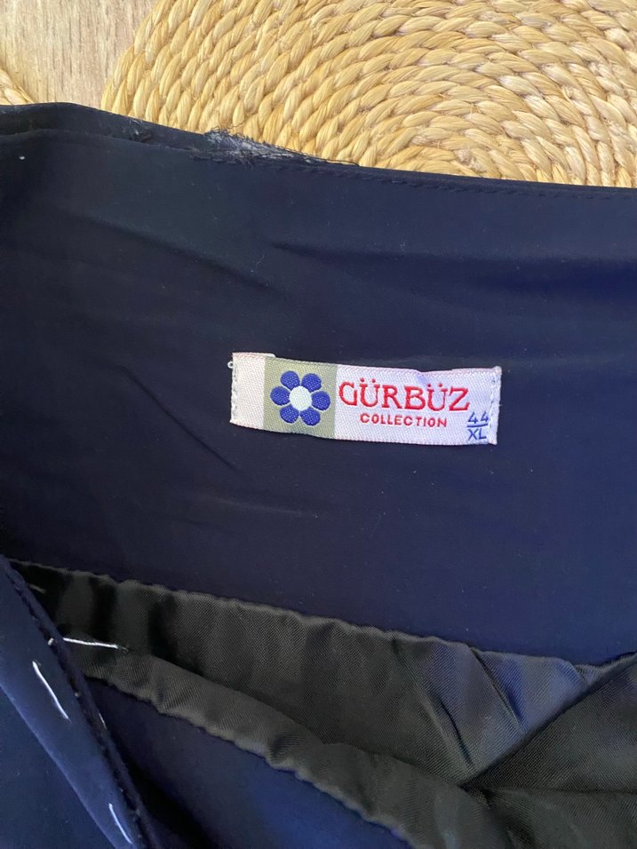 Lacivert pileli uzun krep etek - Görsel 3