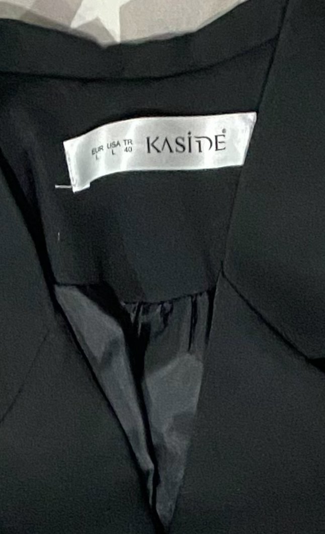 Kadın Siyah Düğmeli Ofis Blazeri - Görsel 2