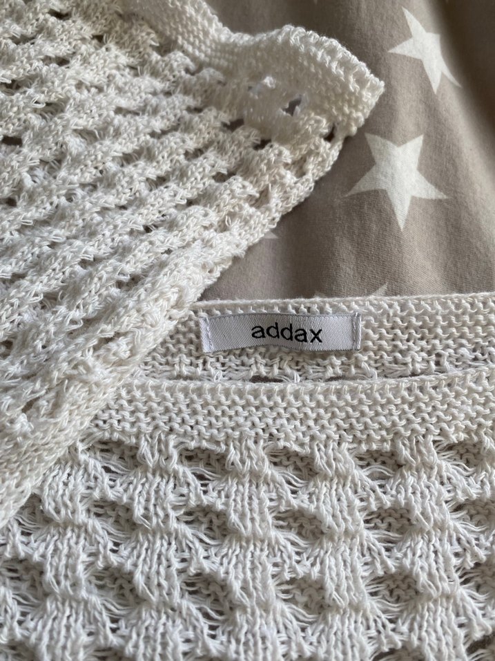 Beyaz Örgü Bohem Kadın Kazak - Görsel 2