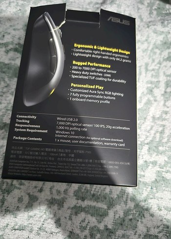 ASUS TUF Gaming M3 Kablolu Optik Oyuncu Mouse - Görsel 3