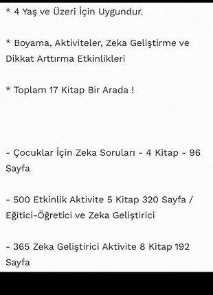  17 etkinlik kitabi bir arada