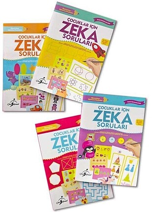4 kitap, 96 sayfa cocuklar icin zeka soruları