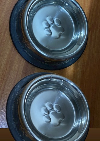  Beden 2 ADET Paslanmaz Çelik kedi Köpek Mama su Kabı