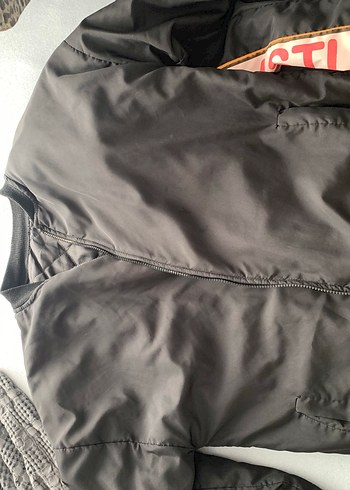 siyah Erkek Fermuarlı Biker Ceket