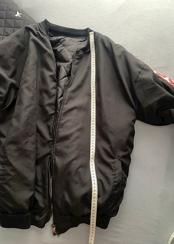 Diğer siyah Erkek Fermuarlı Biker Ceket
