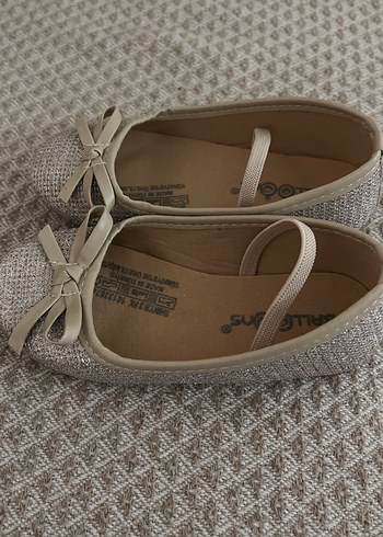 Kız Çocuk Simli Babet Ayakkabı - Görsel 4