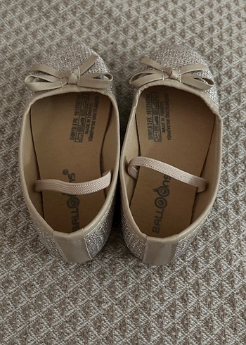 Kız Çocuk Simli Babet Ayakkabı - Görsel 3